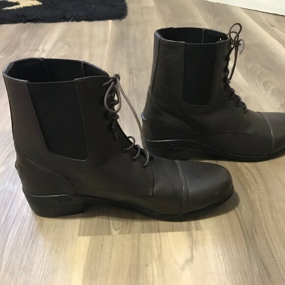 Old West Ladies Brown Leather Lace Up Boots Size 10.5 NEW WITHOUT TAGS - Picture 5 of 6